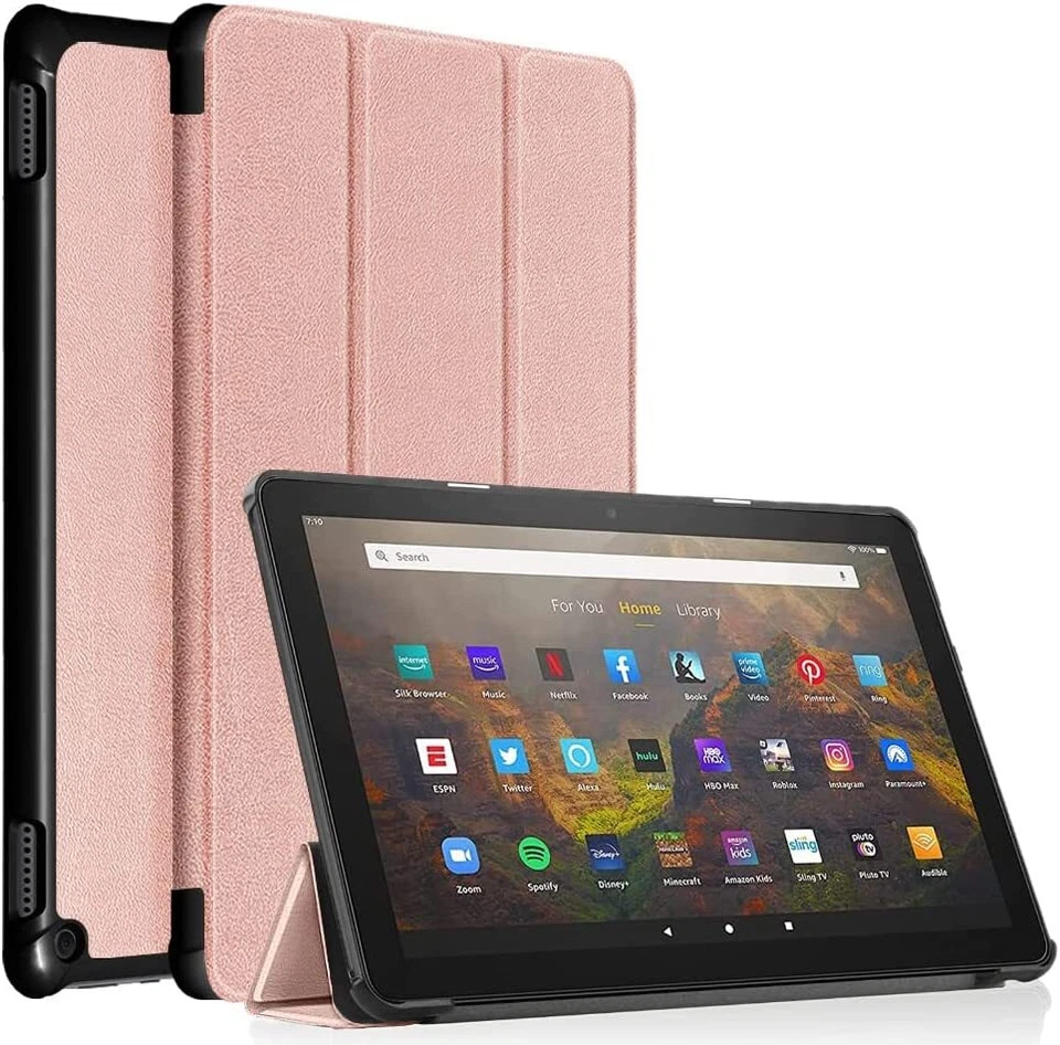 For Amazon Kindle Fire HD 7 8 10 Smart Magnetic Leather Case Folding Stand Cover - Image 2 of 4