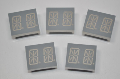 Lot of 5 Para Light Common Cathode Super Red Dual Alpha Numeric Display C-528E