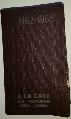 Jägerkalender 1962 - 1963. Kleinformat. La Cave. Lille Valenciennes Douai