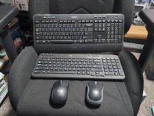 Logitech Wireless Keyboard and Mouse Lot For Parts UNTESTED