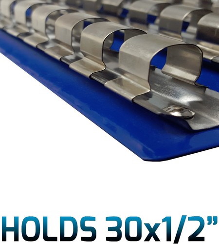 BERGEN Socket Storage Rails 1/4", 3/8", 1/2" Dr 80 Clip Socket Rails Tray Holder - Picture 2 of 6