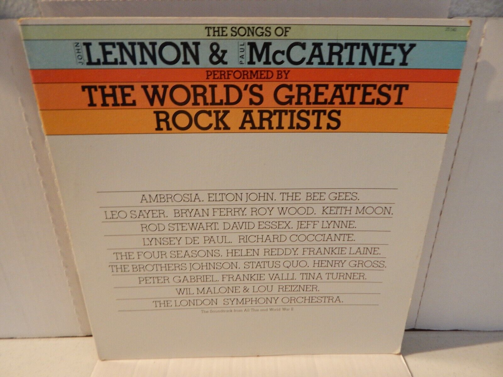 John Lennon & Paul McCartney Performed by World's Greatest Rock Artists 2 LP NM