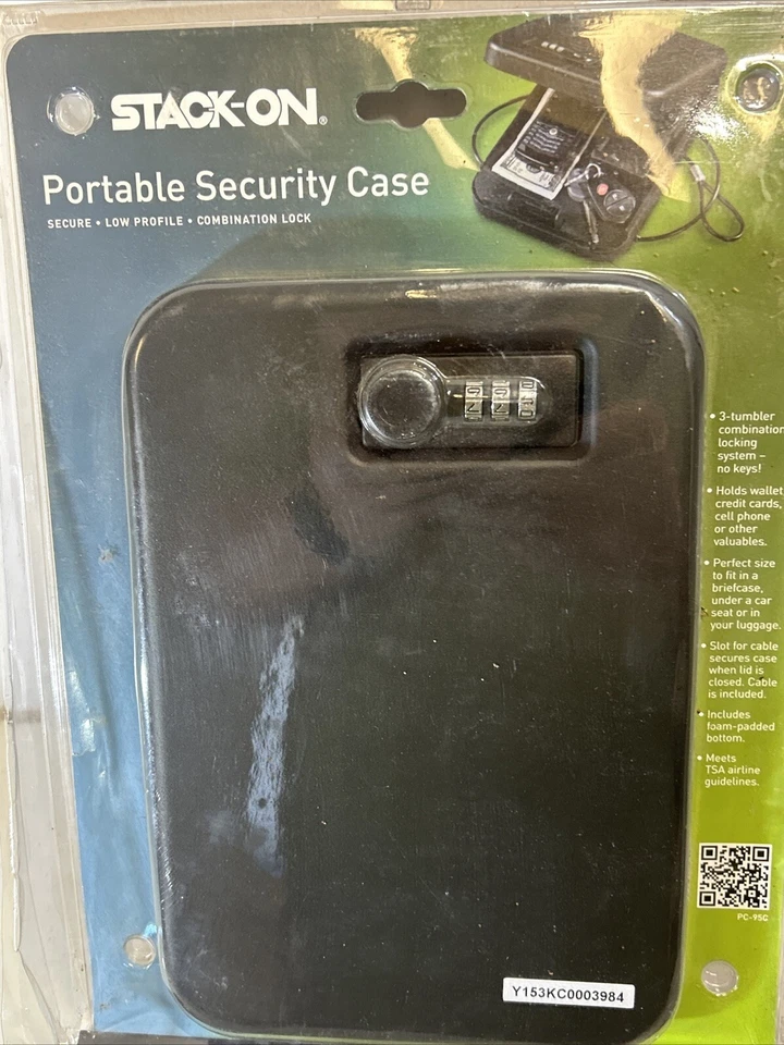 Stack-On Portable Security Combination Lock Low Profile Handgun Safe Cable - Image 2 of 4