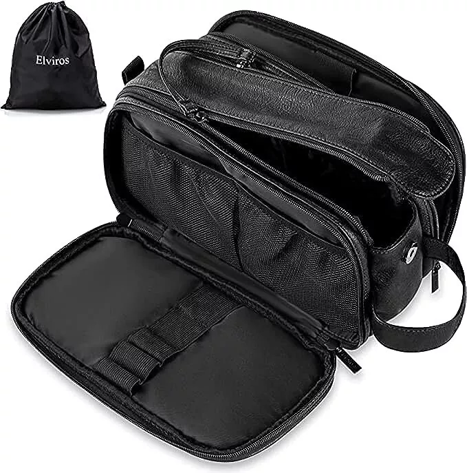 Best leather toiletry best sale bag