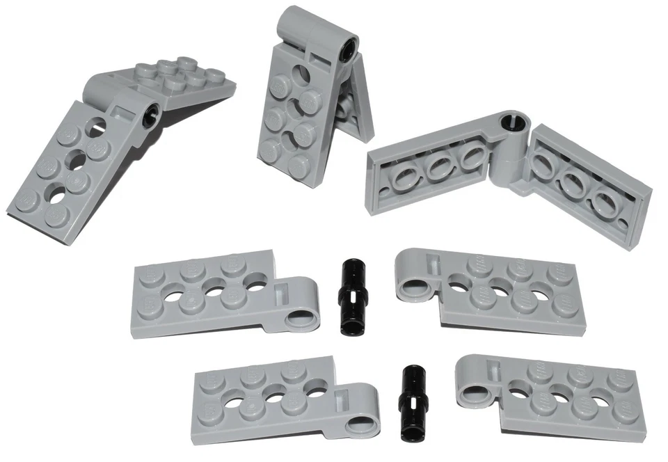 LEGO hinge swivel 2x3 plate (5 sets 10 pieces + technic pins) flat heavy duty