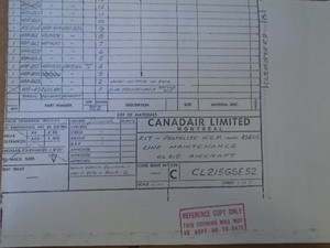 1 EA CANADAIR CL-215 PROPELLER LINE MAINTENANCE KIT DRAWING #CL215GSE-52