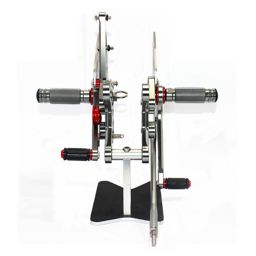 Juego de estriberas ajustables juego trasero estriberas KAWASAKI ZX6R 2015 2016 2017 GY - Imagen 7 de 8