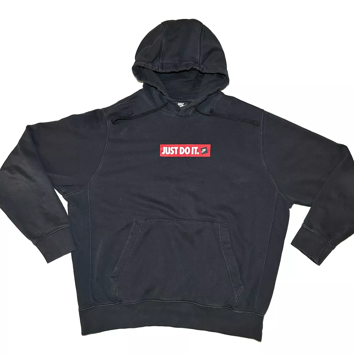 Nike Y2K Sportswear Jdi Just Do It Club Fleece Hoodie Size L Black