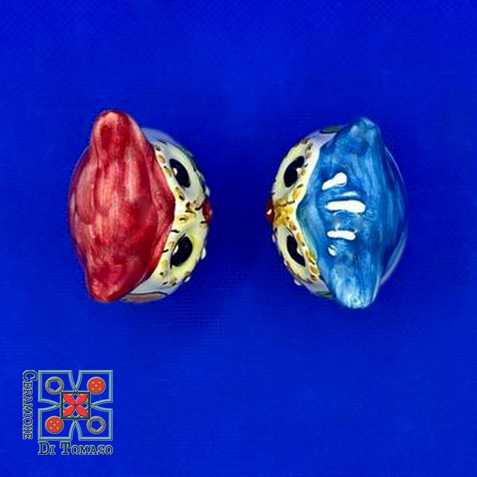 Set di 2 Gufi in Ceramica, decorati a mano, Gufo portafortuna, Gizmo e Willow - Immagine 3 di 4