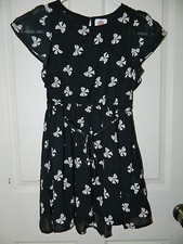 NWT TOTAL GIRL girls Black Ivory Bow DRESS M 8  New