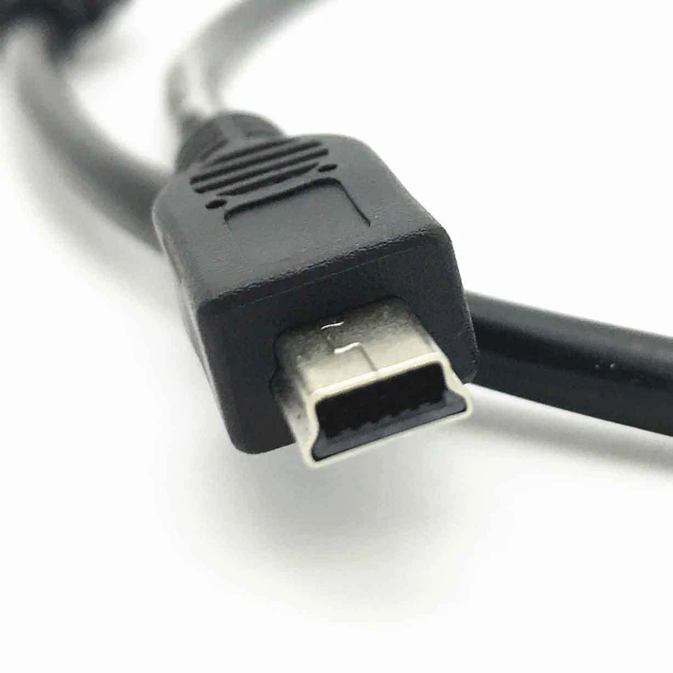 USB 2.0 A Male to Mini-B 5pin Male Data Sync Charge Cable for GPS Cell Phone 1ft - Image 3 of 4