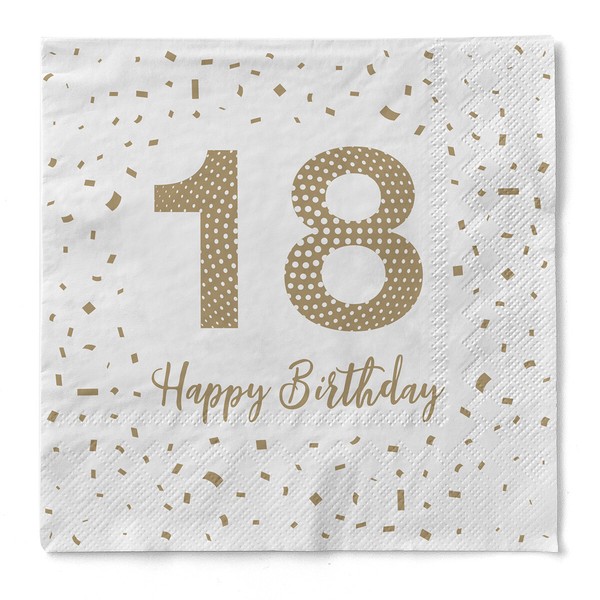 "Serviette \"Happy Birthday - 18\" Aus Tissue 33 X 33 Cm, 20 StüCk"-image