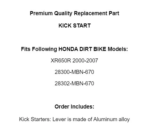 РЫЧАГ СТАРТЕРА для Honda XR650R XR 650R 2000-2007 / 28300-MBN-670 - Изображение 2 из 2