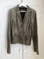 Helium Green Leather Jacket Ladies 14