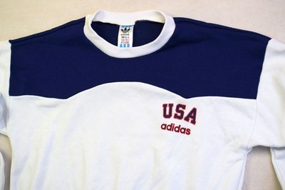 Adidas Pullover Sweatshirt Sweater Jumper Top Vintage Oversize 80er 80s D 4 S-M