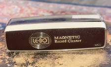 Vintage LE-BO Magnetic Vinyl Record Cleaner Brown Velvet