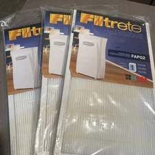 LOT OF 3 FILTRETE AIR CLEANING FILTER FILTERS FOR FAP01 FAP02 PURIFIER 3M NEW