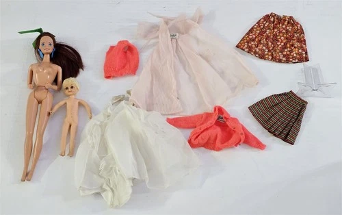X-789 VINTAGE 1960'S MATTEL BARBIE TODD & CLOTHING & 1980'S STYLE MAGIC BARBIE