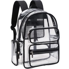 Clear Backpack Heavy Duty Transparent backpack Large Capacity See Through Bag...