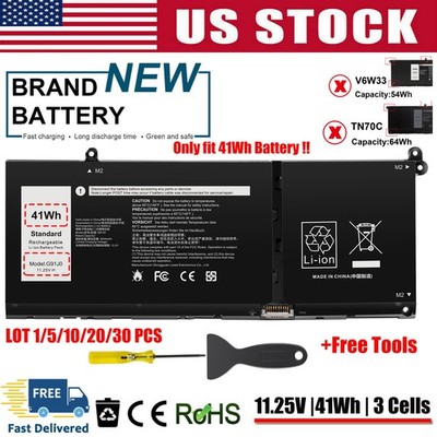  LOT G91J0 Battery for Dell Latitude 3320 3420 3520 Inspiron 15 3510 3520 3530