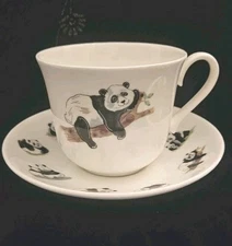 Roy Kirkman Panda English Fine Bone China Jumbo Cup & Saucer Breakfast Set 