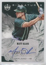 2018 Panini Diamond Kings DK Signatures Holo Silver 1/99 Matt Olson Auto 8k4