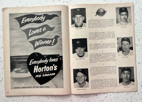 1954 World Series Program Giants Version Unscored - Picture 12 of 14
