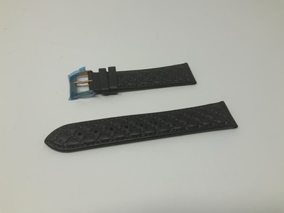 Kenneth Jay Lane Watch-Quilted Leather Brown band strap 20mm