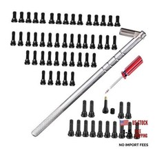 Tire Valve Stem Puller Set  1 x Valve Stem Installer, 60 x Brass Ozone