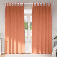 Blackout Curtains with Rings 2 pcs Terracotta 260 x 140 cm