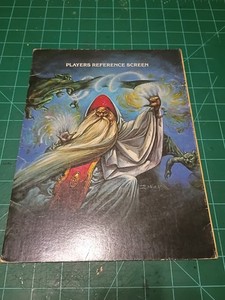 Advanced Dungeons & Dragons 9146 Players Reference Screen Tri Fold TSR 1985 AD&D