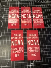 3 SIZES - INDIANA HOOSIERS MENS BASKETBALL CHAMPIONS DECAL BANNERS