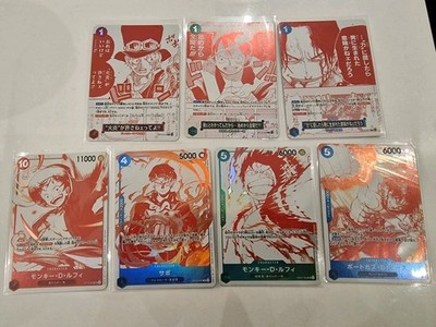 OP13 Promokarten Komplettes Set Luffy/Ruffy, Sabo, Ace