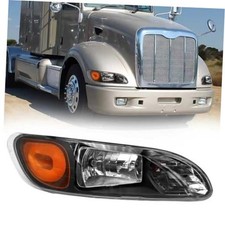 Headlights Assembly Fit for Peterbilt 387 386 384 382 325 330 335 Black-Right