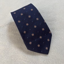 Brooks Brothers Makers And Merchants Men s Tie Navy Blue 100 Silk Geometric USA