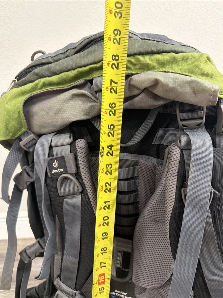 Deuter Aircontact 65+10 VariFlex X-Large Trekking Backpack green with Rain Cover - Image 2 of 4