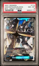 2021 DIGIMON BT04-BOOSTER GREAT LEGEND #114 ANCIENTGARURUMON PSA 8