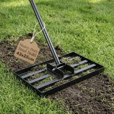 Garden Lawn Leveller Rake 43 x 25cm Heavy Duty Soil Leveling Tool
