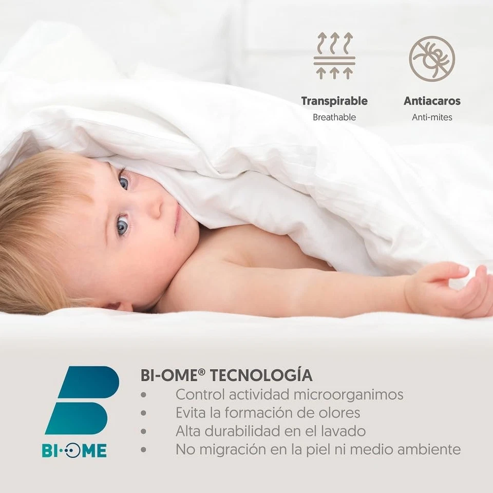 Interbaby 00801 - Gepolsterter Kinderbettbezug, Unisex Weiß (nur Bezug, Matratze - Bild 4 von 4