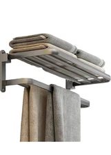 BOZWELL*20 Inch*Bathroom Lavatory Towel Rack*Two Towel Bars*Towel Shelf*Holder*