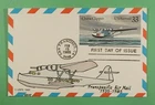 DR WHO 1985 FDC CHINA CLIPPER POSTAL CARD KRIBBS HAND COLORED AIRMAIL R39966