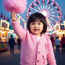 Chunky Pink Cardigan by Serendipity Girls Designer Dresses