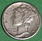1935 S MERCURY 90% Silver DIME AU+ Collection Coin US Coins 10c w/ Free Shipping