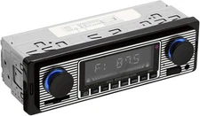 Car Stereo for Bluetooth, Retro FM Radio Smart Player, Electronic black 