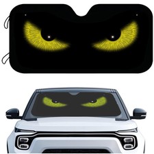 Car Front Windshield Sunshade Eyes Decor - UV Ray Sun Protector Visor Cover  US
