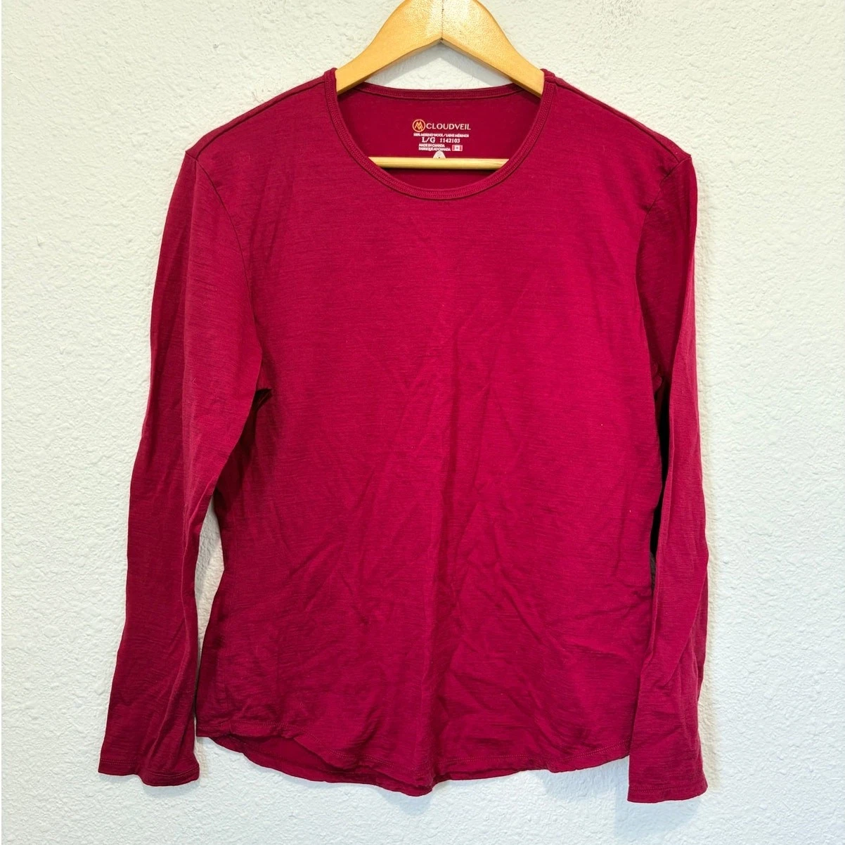 Cloudveil Merino Wool Long Sleeve Shirt Base Layer Hiking Outdoors Gorpcore