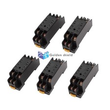 5 Pcs PTF-08A 8 Pins 8P DIN Rail Mount Relay Socket Base for HH52P✦Kd #iv