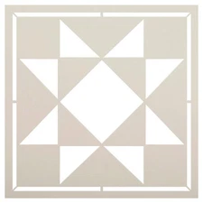 Star Barn Quilt DIY Home Decor Reusable Plastic Stencil - StencilAir