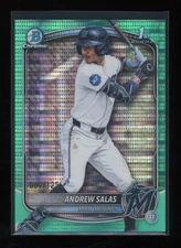 2025 Bowman Chrome ANDREW SALAS 1st Bowman AQUA Pulsar Refractor /125 Marlins