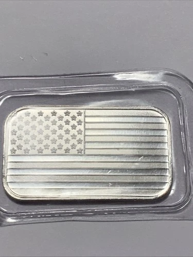 1 oz Silver Bar American Flag Design Sealed & Uncirculated